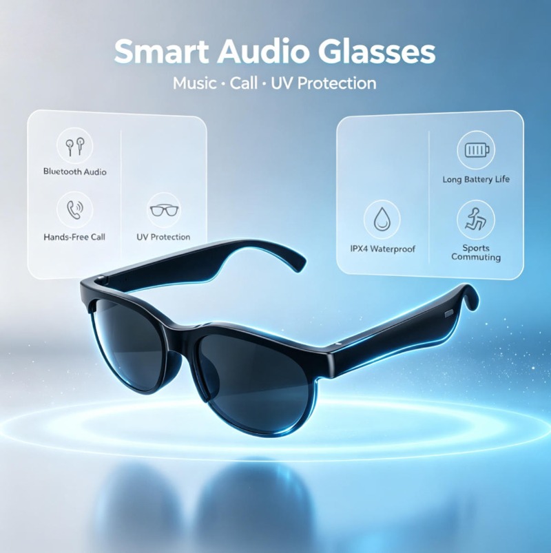 Lunettes de soleil audio intel - Smart Glasses Lens avis et prix