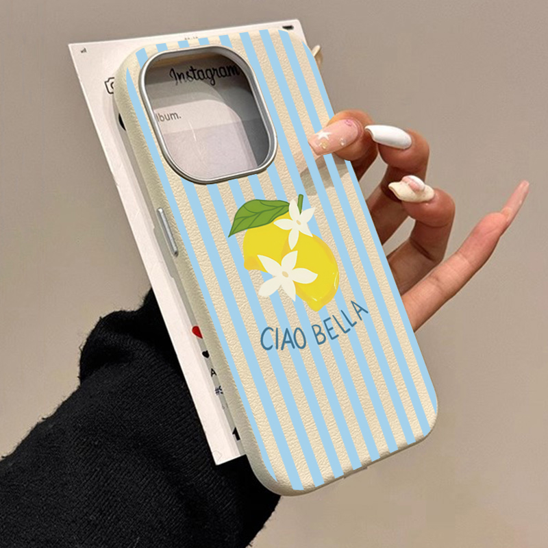 Conception rétro rayée citron  - Samsung Galaxy S25 avis et prix